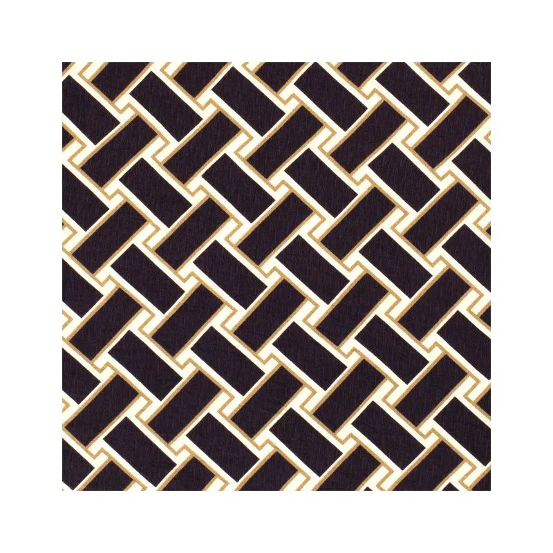 Crêpe in viscosemengeling met abstract motief (beige, zwart, naturel) - My Image